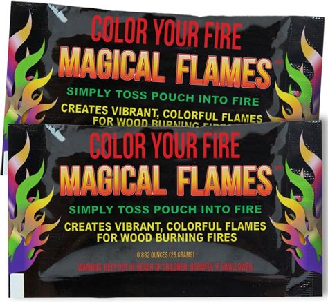 Magical flames color fire packets